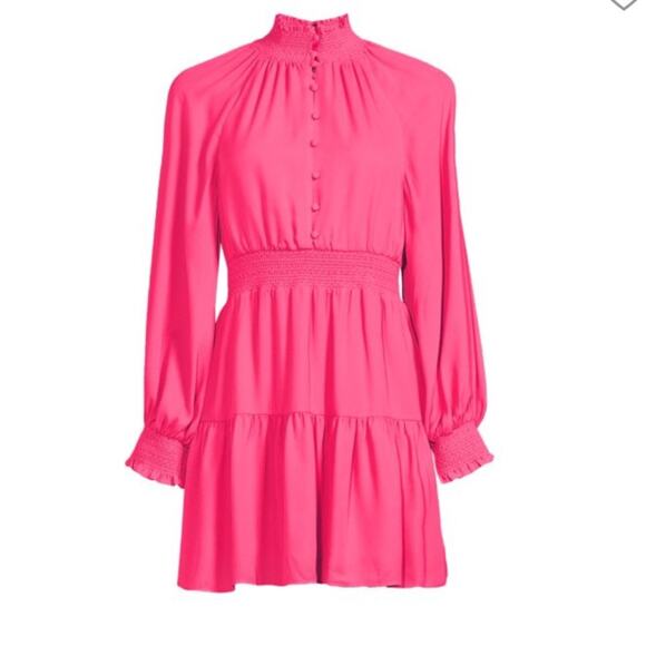 NWOT Alice + Olivia Lavinia Blouson Wild Pink Dress – Sz 6 - Picture 4 of 10